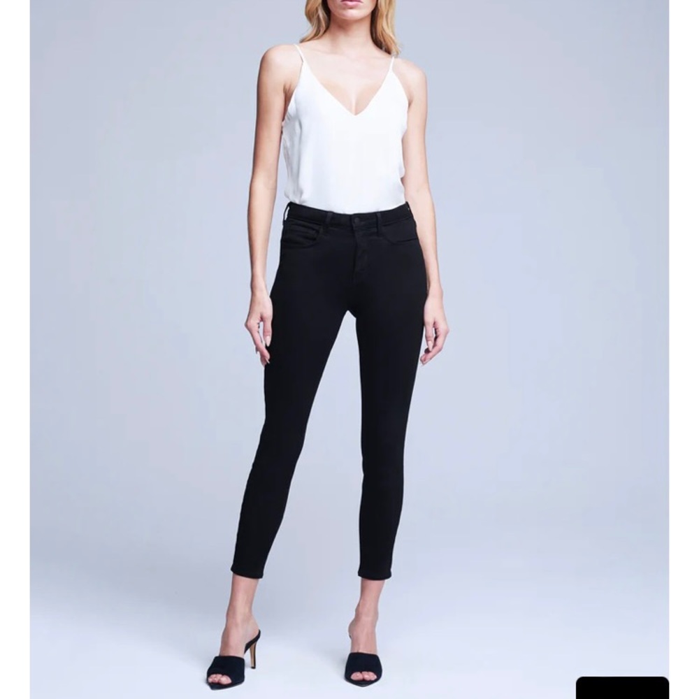 L’Agence Margot skinny black high rise ankle jeans in size 27